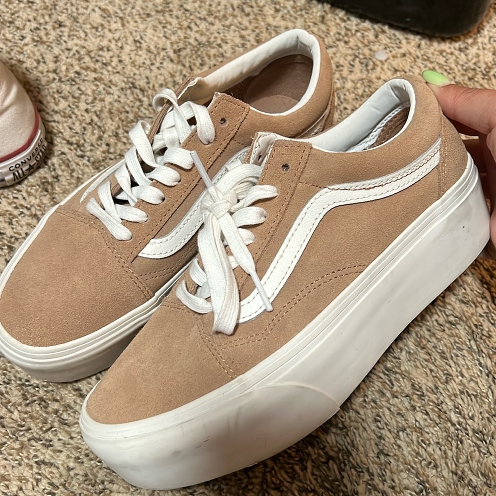 Tan Platform Vans